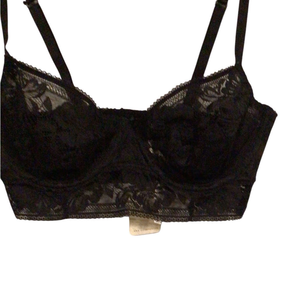 Intimately free people black underwire lace bra size 34DD new with tag - Picture 2 of 4